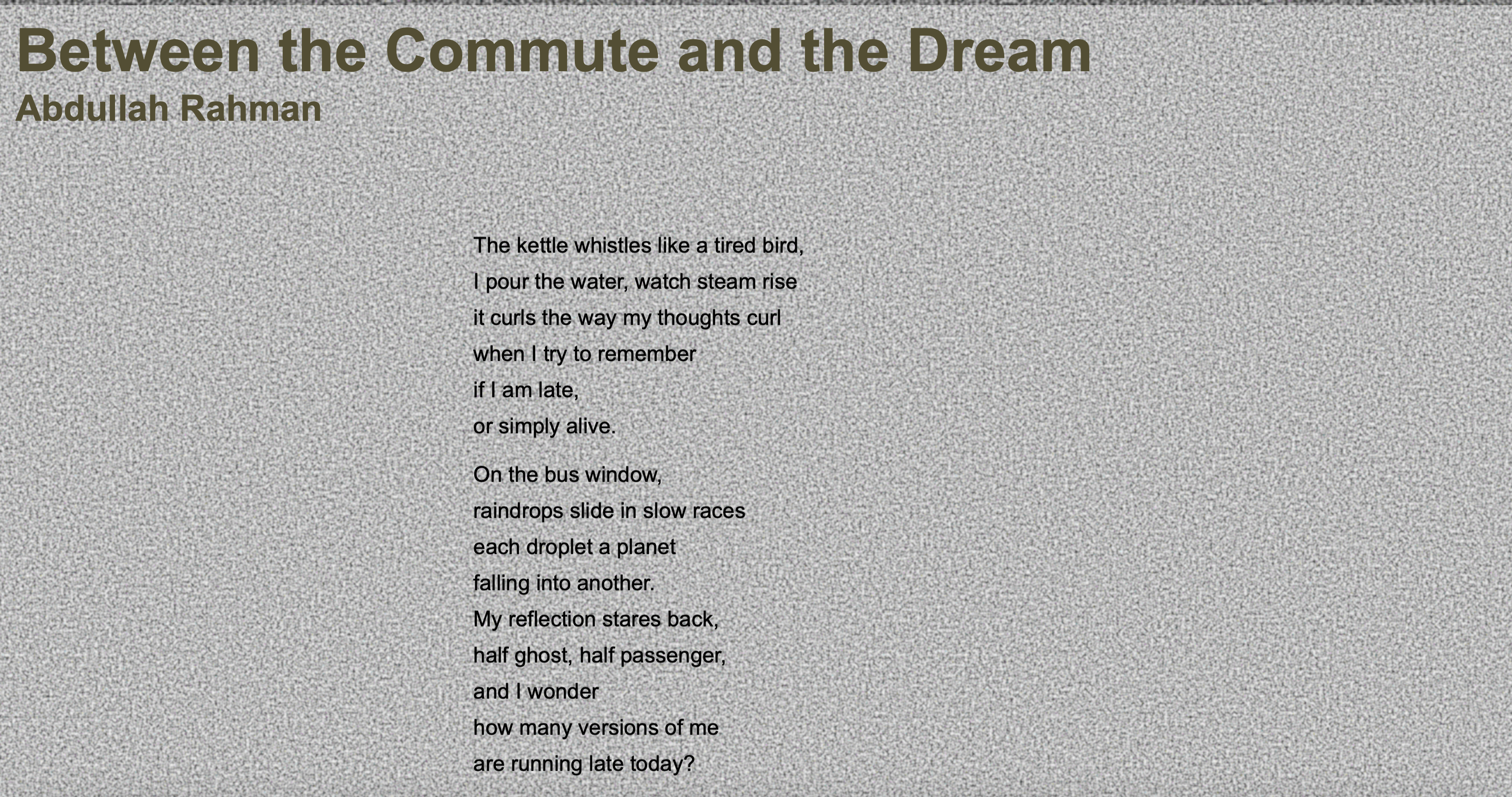 Between the Commute and the Dream preview