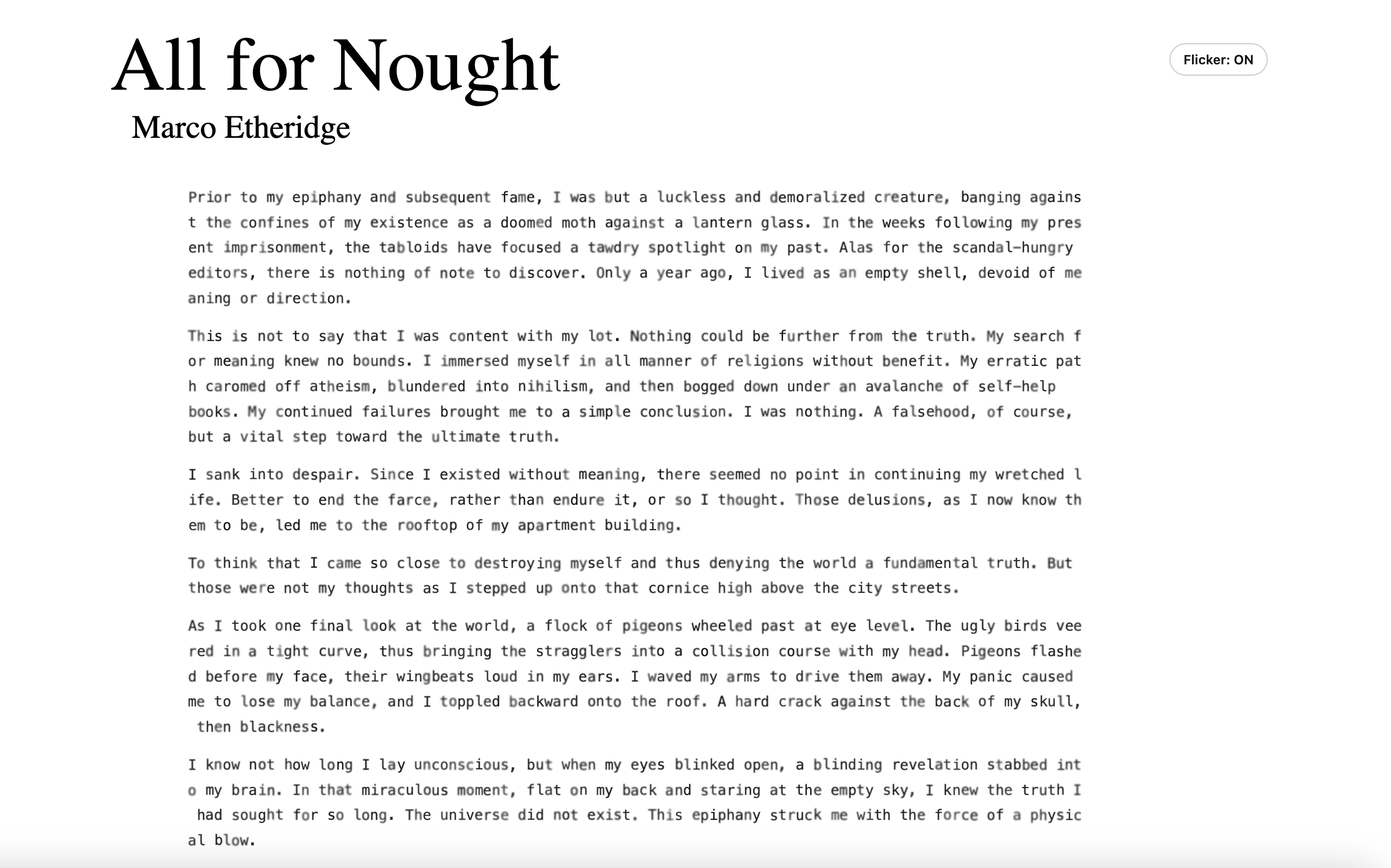 All For Nought preview