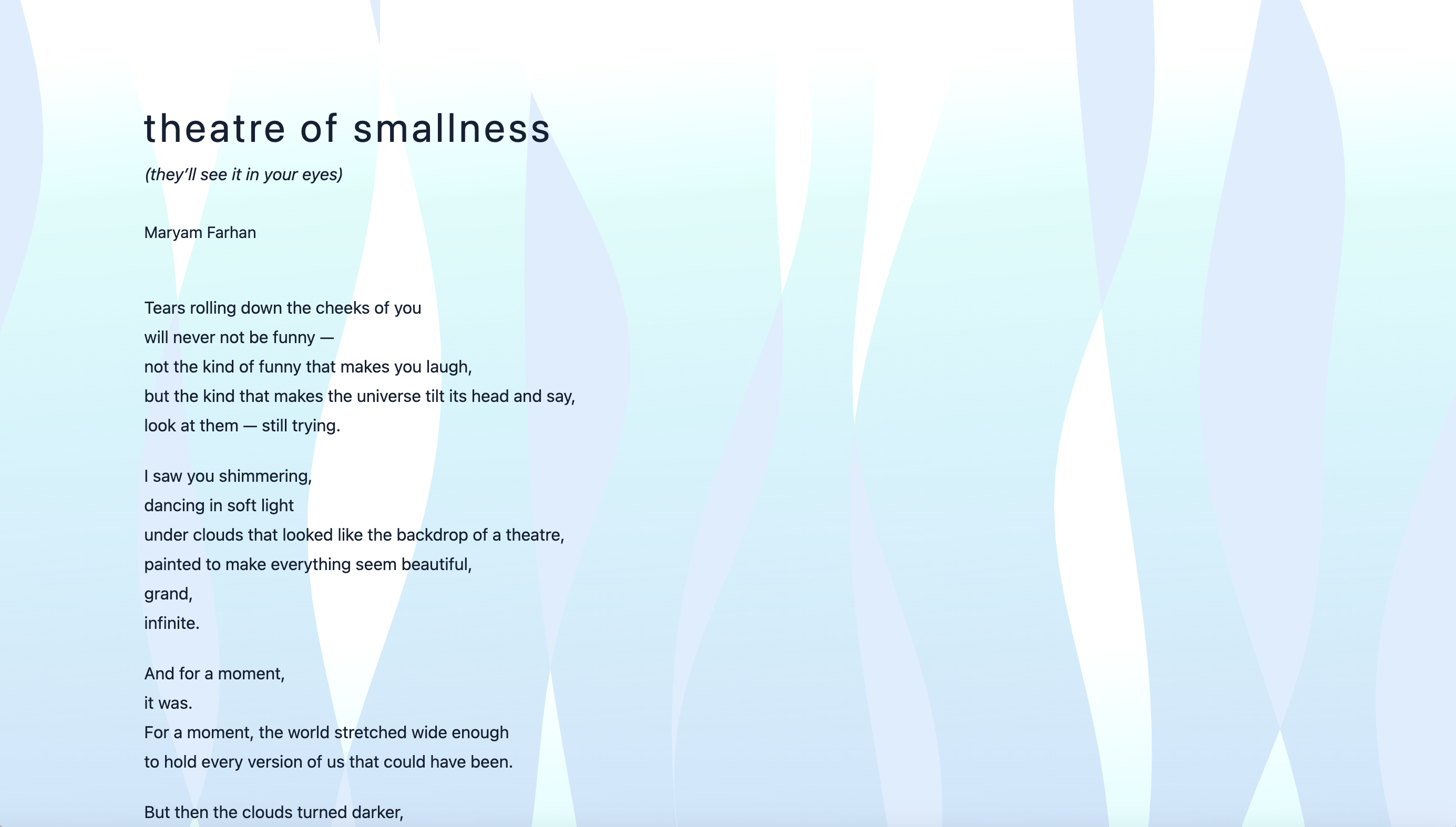 Theater of Smallness preview